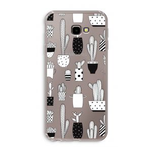 Cactusmotief: Samsung Galaxy J4 Plus Transparant Hoesje