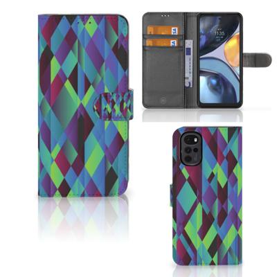 Motorola Moto G22 | Book Case | Abstract Green Blue