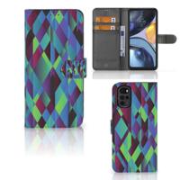 Motorola Moto G22 | Book Case | Abstract Green Blue Motorola Moto G22 | Book Case | Abstract Green Blue