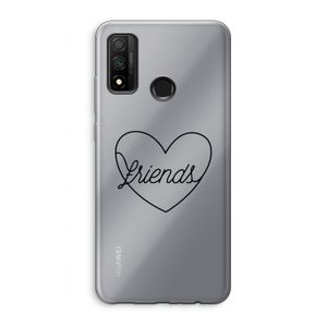 Friends heart black: Huawei P Smart (2020) Transparant Hoesje