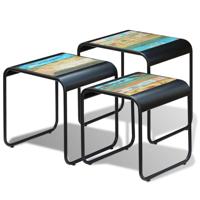 3-delige Tafeltjesset massief gerecycled hout