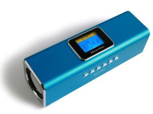 Music Man MA Display blau Mini-luidspreker AUX, FM radio, SD, Draagbaar, USB Blauw (metallic)