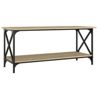 The Living Store Salontafel - Klassiek - Hout - IJzer - 100 x 45 x 45 cm