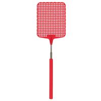 Vliegenmepper - uitschuifbaar - rood - 25 tot 60 cm - telescopisch