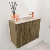 Toiletmeubel Mondiaz Joya Dlux | 50 cm | Meubelkleur Dusk | Faye wastafel Frappe Wasbak Rechts | 1 kraangat