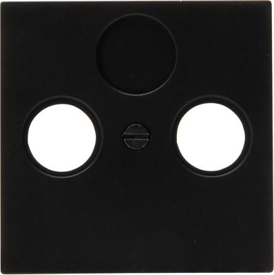 Kopp HK07 PURE mat zwart afdekplaat voor coax - 4624540