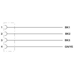 Phoenix Contact 1408845 Sensor/actuator aansluitkabel Aantal polen: 4 5.00 m 1 stuk(s)