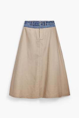 Lange zwierige rok - BROWN - XL
