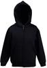 Fruit Of The Loom F401K Kids´ Premium Hooded Sweat Jacket - Black - 140