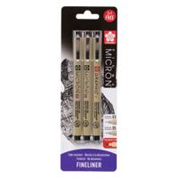 Sakura • pigma micron set zwart 01, 05 & gratis graphic pen