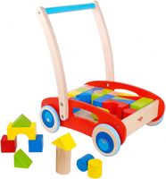 Tooky Toy loopwagen blokken 34,5 x 40 cm hout - thumbnail