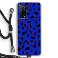 Blue Leopard: Xiaomi Mi 10T 5G Transparant Hoesje met koord