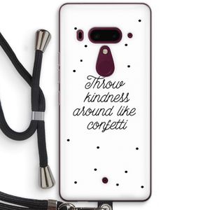 Confetti: HTC U12+ Transparant Hoesje met koord