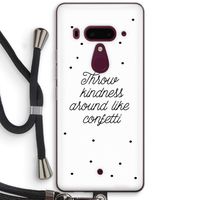 Confetti: HTC U12+ Transparant Hoesje met koord Confetti: HTC U12+ Transparant Hoesje met koord