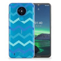 Nokia 1.4 TPU bumper Zigzag Blauw - thumbnail