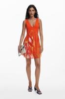 Kort jurkje met etnische print - ORANGE - XL