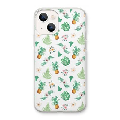 Ananas bladeren: iPhone 13 mini Transparant Hoesje