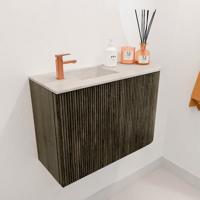 Toiletmeubel Mondiaz Joya Dlux | 61.6 cm | Meubelkleur Shadow | Faye wastafel Ostra Wasbak Links | 1 kraangat