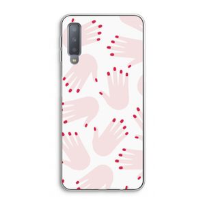 Hands pink: Samsung Galaxy A7 (2018) Transparant Hoesje
