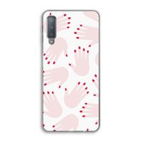 Hands pink: Samsung Galaxy A7 (2018) Transparant Hoesje