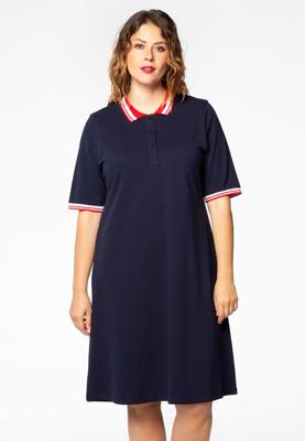 Yoek Jurk polo | Blauw | Maat 46/48