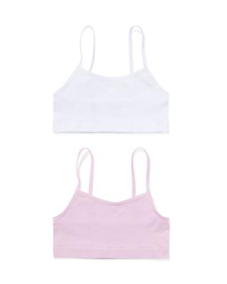 HEMA Kindertops naadloos rib - 2 stuks lichtpaars (lichtpaars)