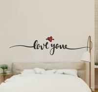Slaapkamer muursticker love you Slaapkamer muursticker love you