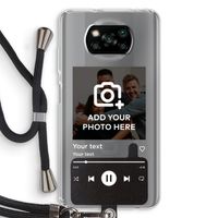 Music Player: Xiaomi Poco X3 NFC Transparant Hoesje met koord