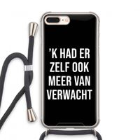 Meer verwacht - Zwart: iPhone 8 Plus Transparant Hoesje met koord