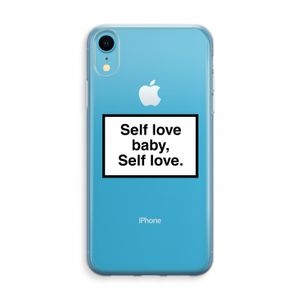 Self love: iPhone XR Transparant Hoesje