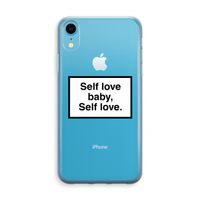 Self love: iPhone XR Transparant Hoesje