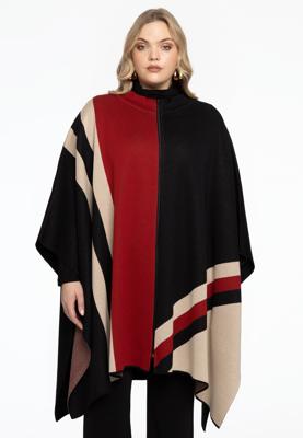 Poncho-cardigan met rits