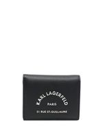 Karl Lagerfeld portefeuille pliant à plaque logo - Noir - thumbnail