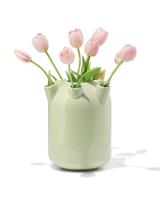 HEMA Tulpenvaas ⌀15x21cm keramiek groot groen