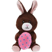 Paashaas/haas/konijn knuffel dier - zachte pluche - bruin - cadeau - 20 cm - met paasei