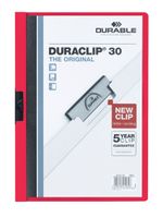 Durable Duraclip 30 stofklepmap PVC Rood, Transparant - thumbnail