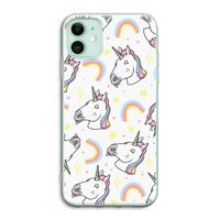 Rainbow Unicorn: iPhone 11 Transparant Hoesje