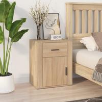 Nachtkastje 50x36x60 cm bewerkt hout sonoma eikenkleurig