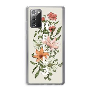 Hello bloemen: Samsung Galaxy Note 20 / Note 20 5G Transparant Hoesje