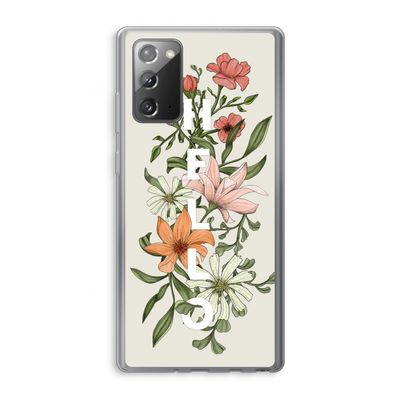 Hello bloemen: Samsung Galaxy Note 20 / Note 20 5G Transparant Hoesje