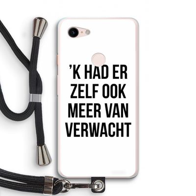 Meer verwacht: Pixel 3 XL Transparant Hoesje met koord
