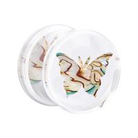 Double Flared Plug met Mother of Pearl Inlay Acryl Tunnels & Plugs