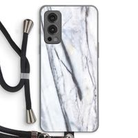 Gestreepte marmer: OnePlus Nord 2 5G Transparant Hoesje met koord