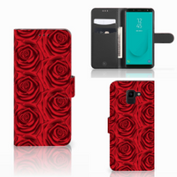 Samsung Galaxy J6 2018 Hoesje Red Roses - thumbnail