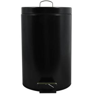 MSV badkamer|toilet pedaalemmer - zwart - 12 liter - 25 x 40 cm