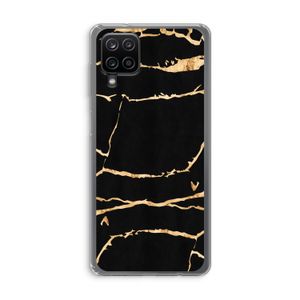 Gouden marmer: Samsung Galaxy A12 Transparant Hoesje
