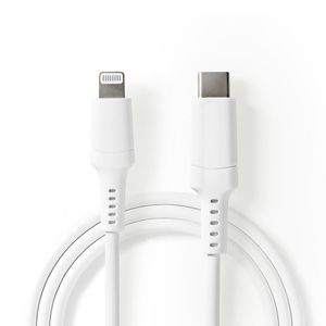 Nedis Lightning Kabel | Apple Lightning 8- Pins naar USB-C Male | 1 m | Wit | 1 stuks - CCGW39650WT10 CCGW39650WT10