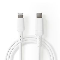 Nedis Lightning Kabel | Apple Lightning 8- Pins naar USB-C Male | 1 m | Wit | 1 stuks - CCGW39650WT10 CCGW39650WT10 - thumbnail