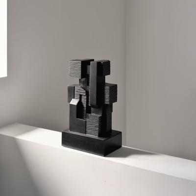Ethnicraft Ornament 'Block' Mahoniehout, kleur Zwart