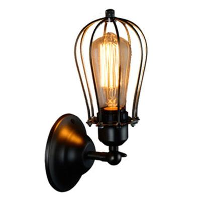 Retro dubbele hoofd grapefruit smeedijzeren antieke restaurant corridor gangpad LED wand lamp zonder lichtbron (single head)